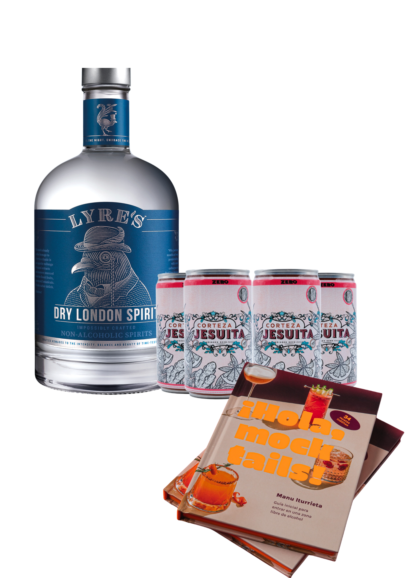 Pack regalo con Libro ¡Hola Mocktails! + Gin sin alcohol